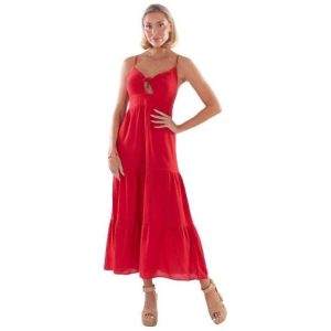 Seaspice Red Cotton Dress - Red