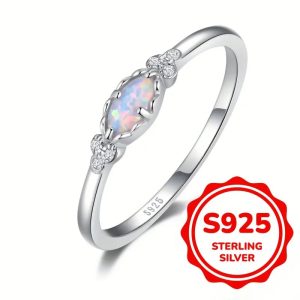 925 Sterling Silver Opal Ring