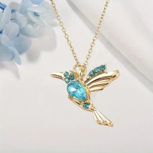 18K Gold Plated Plated Hummingbird Pendant Necklace